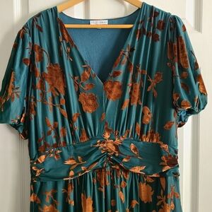 Baltic Born - Leslie dress in Jade + Bronze